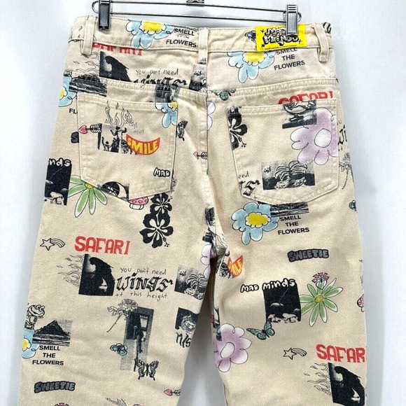 UO M/SF/T Mad Minds Heavenly People Painter Jeans Size‎ 28 Ivory Relaxed Skater - Picture 5 of 12